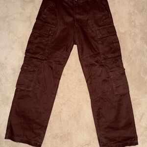 H&M Dark Brown Cargo Pants for Men